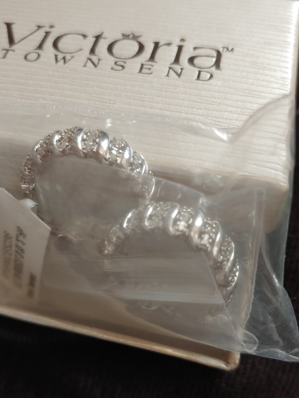 Victoria Townsend Silver Crystal-Accented Hoop Earrings